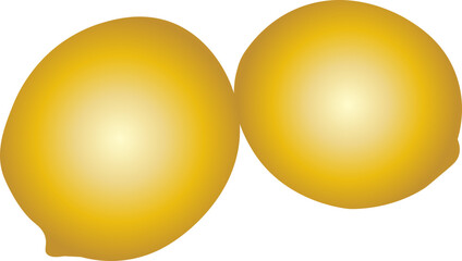 Golden Lemon On Isolated White