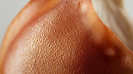 Fototapeta premium Closeup of a reddish brown mushroom cap texture