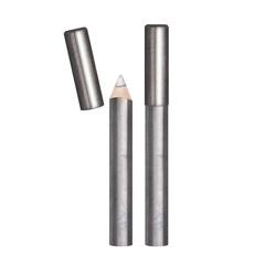 White pencil watercolor illustration. Contour soft cosmetic pencil for eye and lip liner. Item for professional makeup. Working tool for makeup artist, cosmetologist, brow artist, esthetician