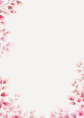 pink flower frame