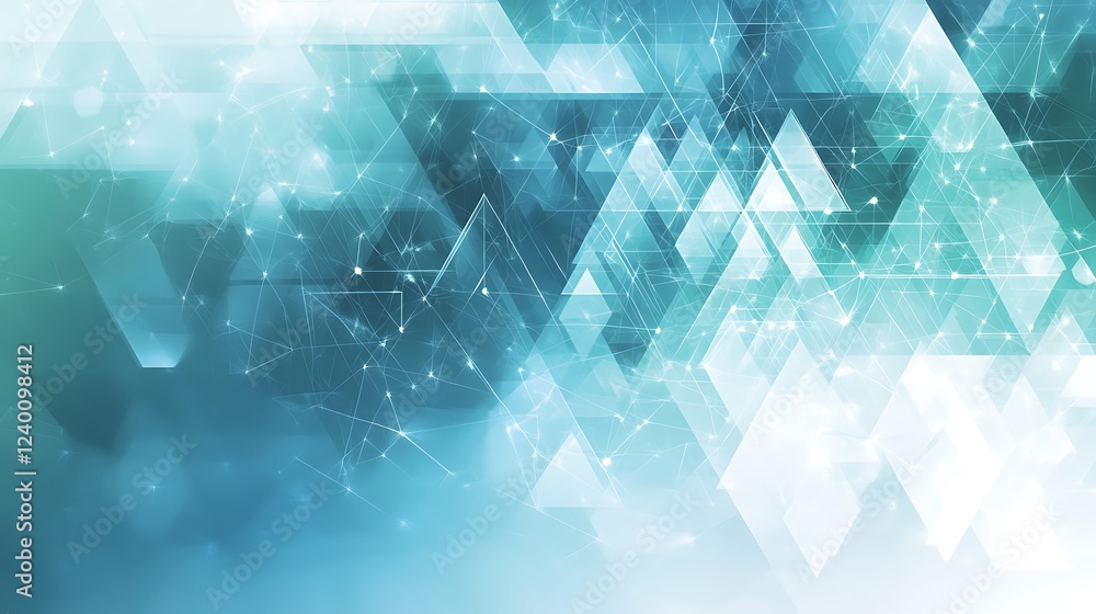 Poster abstract network, digital data flow