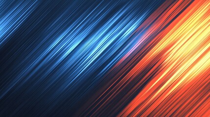 Obraz premium Dynamic abstract background with diagonal lines of blue and orange creating a vibrant contrast