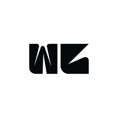 Obraz premium WL monogram logo design letter text name symbol monochrome logotype alphabet character simple logo