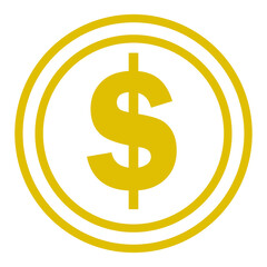 Obraz premium Yellow Dollar Vector Icons free download