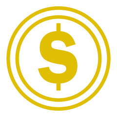 Yellow Dollar Vector Icons free download