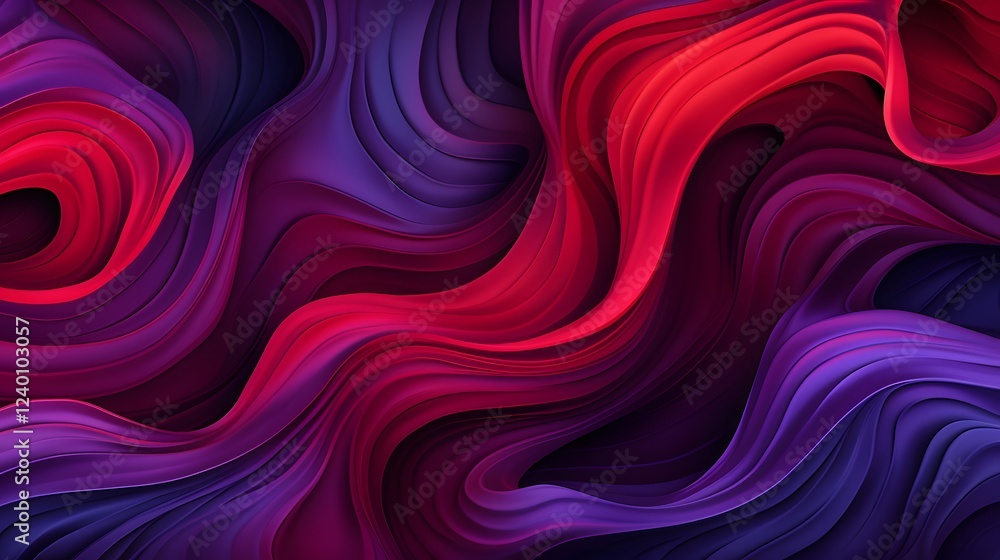 Aufkleber mesmerizing abstract background featuring a seamless pattern of flowing organic shapes in a rich col