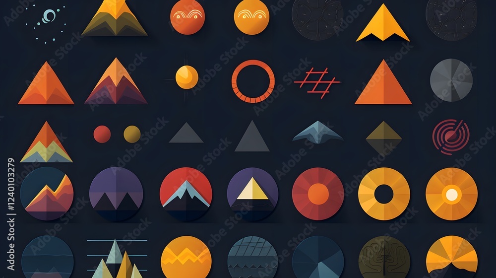 Poster comprehensive collection of vibrant flat design icon packs featuring a professional and visually app