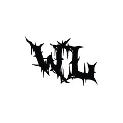 WL monogram logo design letter text name symbol monochrome logotype alphabet character simple logo