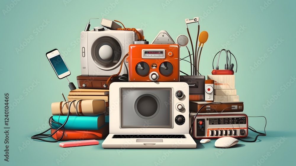 Poster unique and captivating flat design graphics for engaging presentations and vibrant web content minim