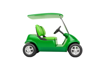 Fototapeta premium a green golf cart isolated on a transparent background