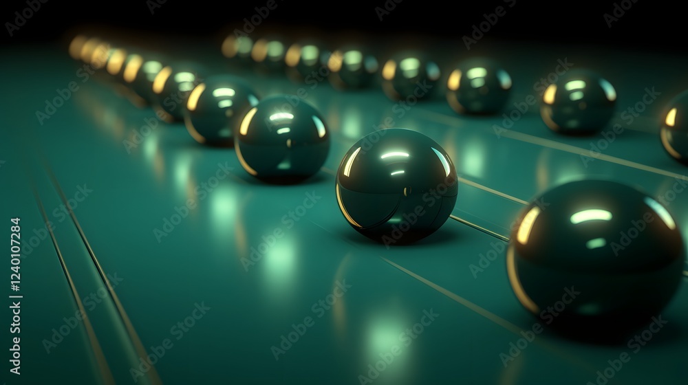 Poster exquisite arrangement of jade beads in a flowing organic design bathed in a soft gradient lighting c