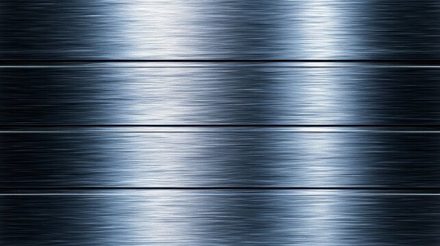 Smooth, reflective metallic surface with parallel brushed textures creating a modern and sleek appearance