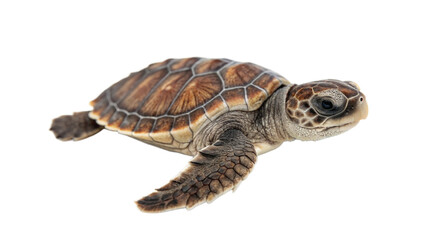 Obraz premium Turtle on White Background. Isolated on transparent background, png.
