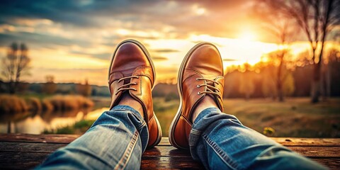 Double Exposure: Shoes & Nature - Surreal Feet Photography
