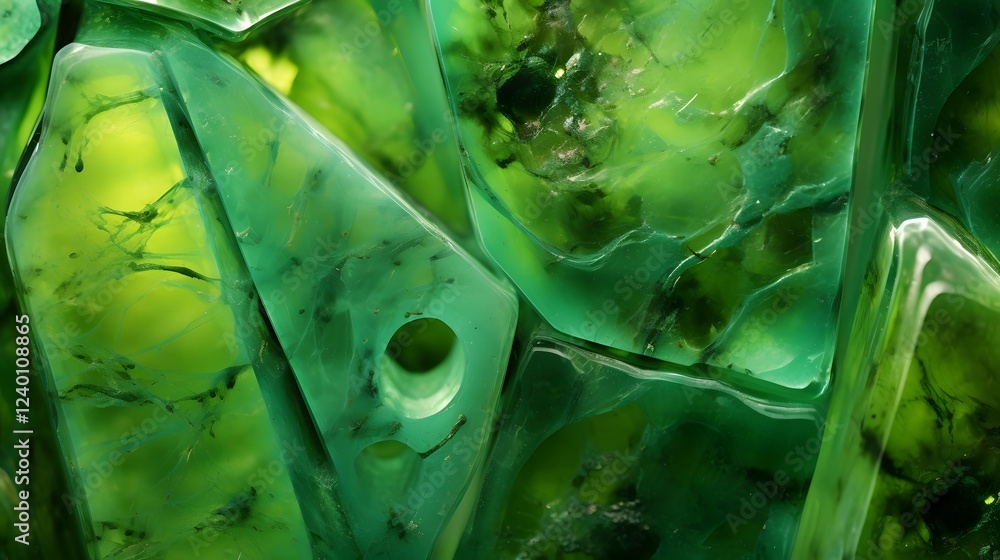 Poster mesmerizing jade textures with natural inclusions and glimmering highlights intricate and captivatin