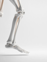 human skeleton on white background