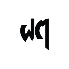 WM monogram logo design letter text name symbol monochrome logotype alphabet character simple logo