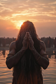 sadhus preparing for the Maha kumbh