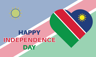 Namibia happy independence day celebration banner. Vector illustration.
