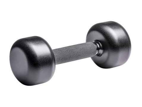 Pair of dumbbells on a black background, essential gym equipment for strength training and muscle building