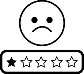 Rating Satisfaction icon. vector of Emotion Smiles Excellent, Good, Normal, Not Good, Bed, Credit Rating and Service, Survey approval user rating star elements. isolated on transparent background