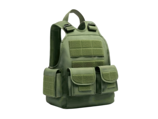 Green tactical backpack, durable, spacious, and equipped for outdoor adventures