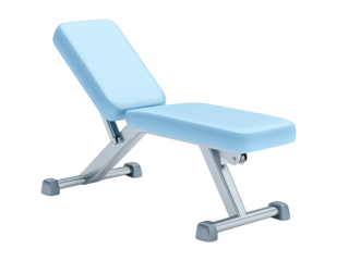 Sturdy blue and silver weight bench, elevate your home fitness strength training