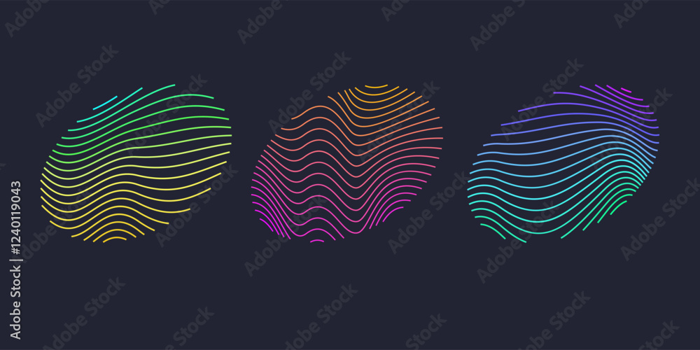 Aufkleber beautiful background with flowing lines. abstract elegant lines. the flow movement. vector illustrat