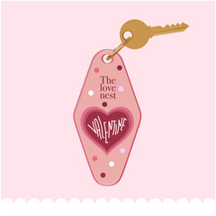 valentine Key tag vintage merch