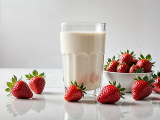 milk and strawberry
