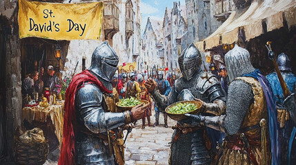 Medieval Market Festival on St. David's Day