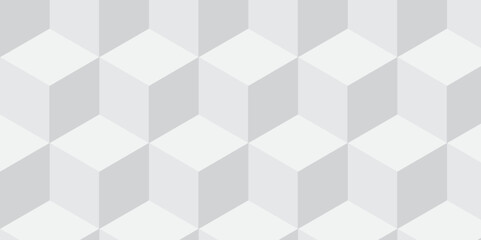 White geometric cube overlap creative concept triangle overlap square technology background. digital cubes fabric and wallpaper grid block texture background.	
