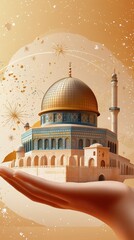 Dome of the Rock in Jerusalem: A Symbol of Faith and Peace, Celebrated in Artistic Splendor