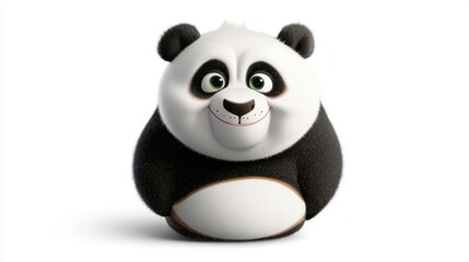 Naklejka premium Cute Cartoon Panda Illustration