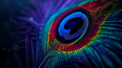 Obraz premium peacock feather detail