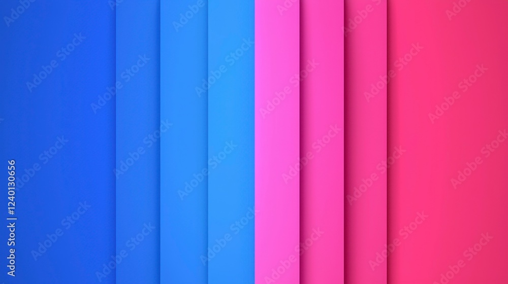 Poster colorful gradient background composed of blue and pink folded paper creating a visually pleasing art