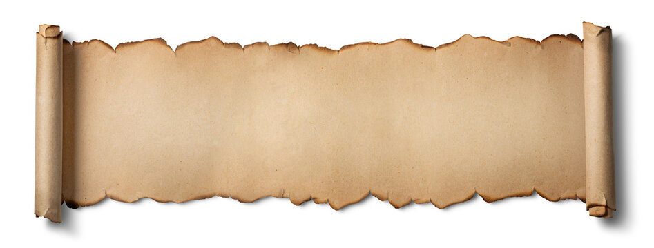 巻物状の古い紙の背景テクスチャー