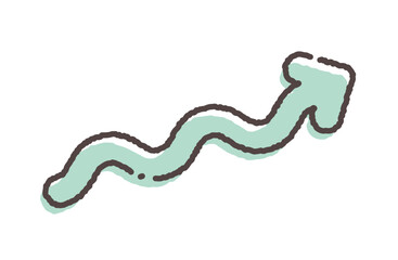 Pastel color arrow vector illustration twist rising cute simple