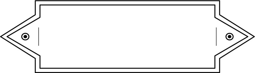 vintage outline frame banner