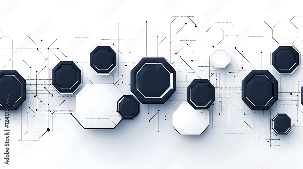 Poster abstract tech background; network design