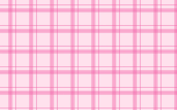 Seamless vector pink plaid pattern. Perfect for creating cute and girly designs with a retro vibe. Ideal for vintage spring and summer projects