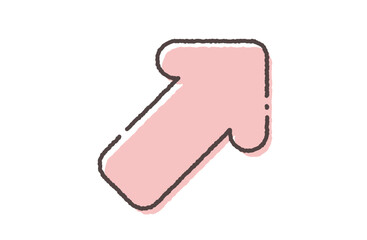Pastel color arrow vector illustration cute simple