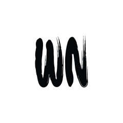 WN monogram logo design letter text name symbol monochrome logotype alphabet character simple logo