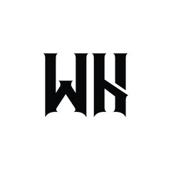 WN monogram logo design letter text name symbol monochrome logotype alphabet character simple logo