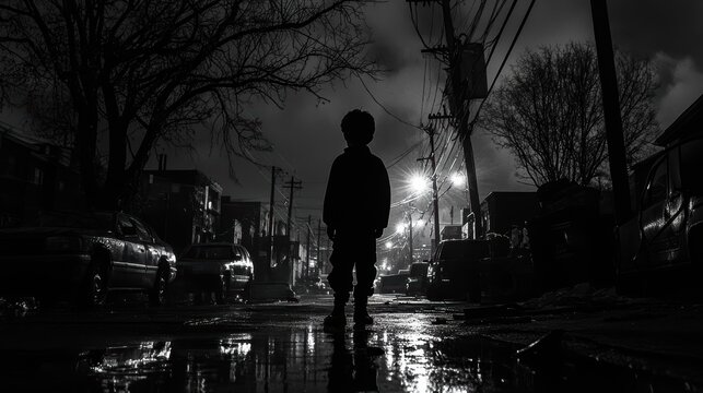 hungry little boy with the runny nose Plays in the streets as the cold wind blows in the ghetto And his hunger burns So he starts to roam the streets at night And he learns how to fight in the ghetto.