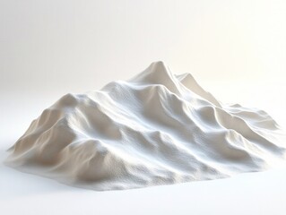 Obraz premium Abstract white mountain landscape with soft texture and gentle light on a plain surface