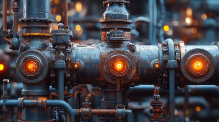 Fototapeta premium A pipe with a light on it