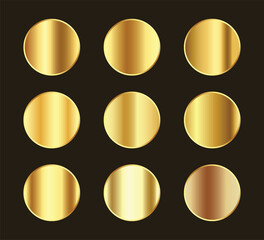 Premium royal golden gradients swatches palette set design vector 
