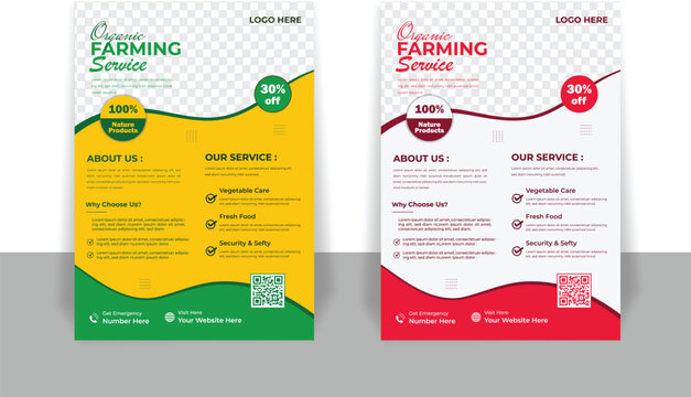 Agro service for gerden flyer or poster