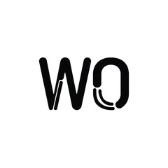 WO monogram logo design letter text name symbol monochrome logotype alphabet character simple logo